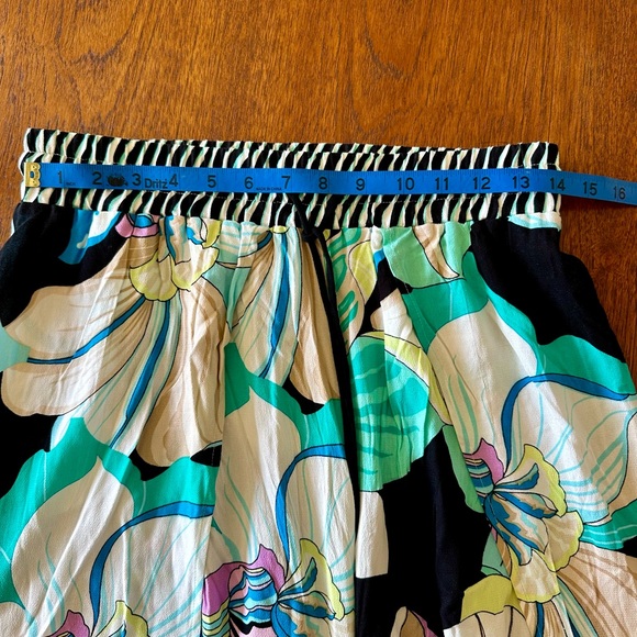 Trina Turk Sintra Flora Split-Leg Swim Cover-Up Beach Pants - Picture 7 of 9